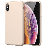 JETech Silicone Case for iPhone X, iPhone Xs, 5.8-Inch, Silky-Soft Touch Full-Body Protective Case, Shockproof Cover with Microfiber Lining (Gold)